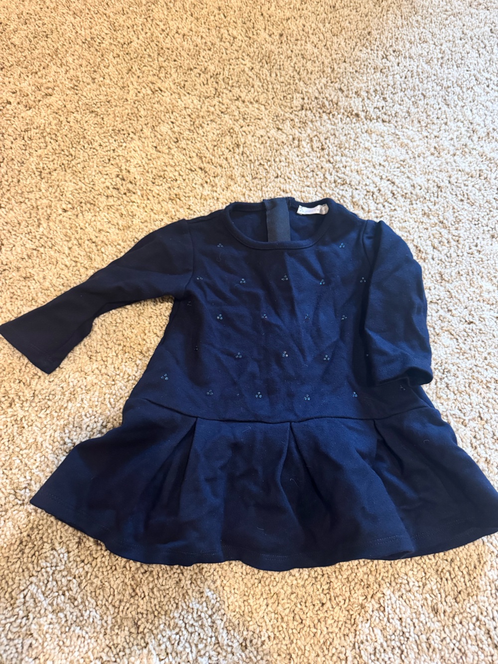 Peuterey Navy Knit Dress with Subtle Texture